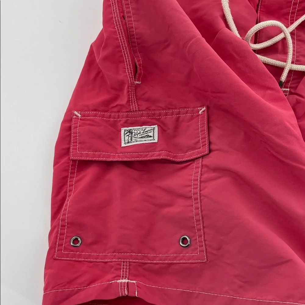 Polo by Ralph Lauren Men's Coral Swim Shorts activewear beach pool‎ nylon S